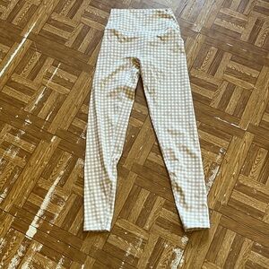 Astoria Activewear LUXE balance legging in Beige Gingham